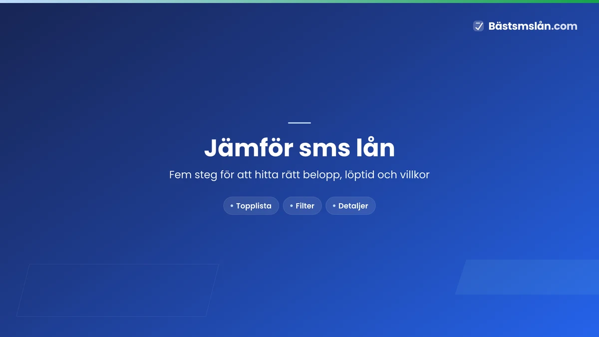Jämför sms lån hos Bästsmslån.com